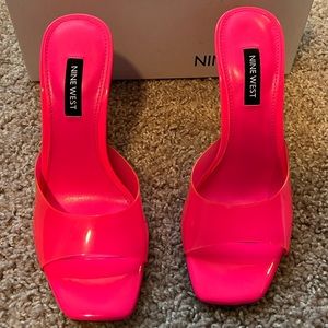 🩷NWT🩷 Nine West Neon Pink Zooza Heeled Sandals